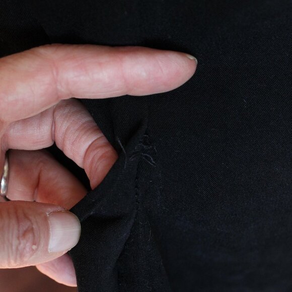 Vintage 1980s 1990s Pencil Skirt, Briggs Black Faux Suede, Size 10 - Picture 9 of 10